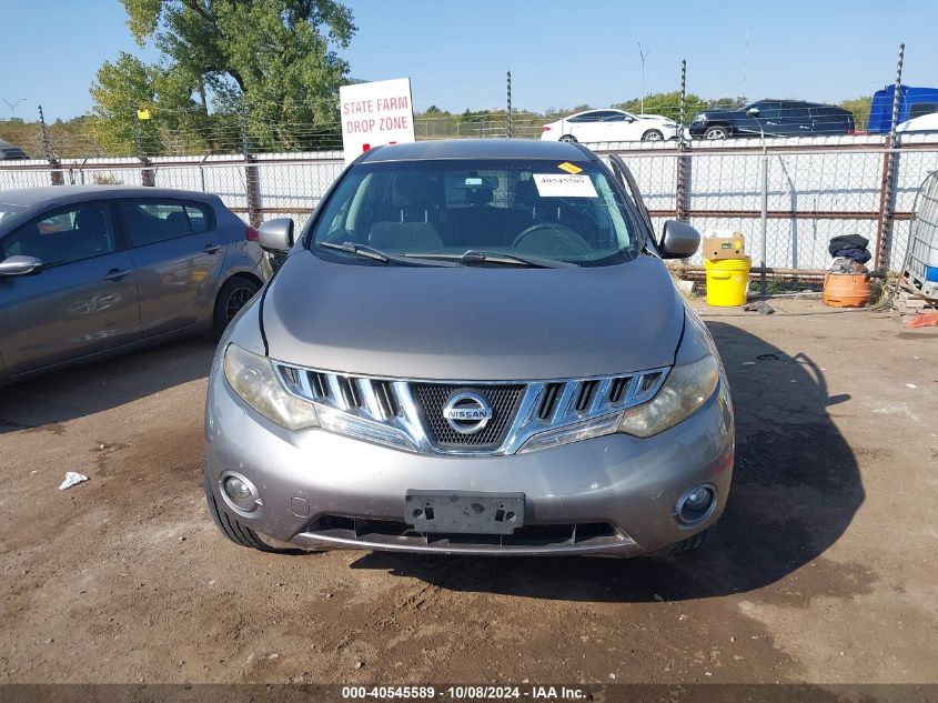 2009 Nissan Murano Sl VIN: JN8AZ18W59W134218 Lot: 40545589