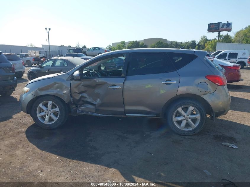 2009 Nissan Murano Sl VIN: JN8AZ18W59W134218 Lot: 40545589