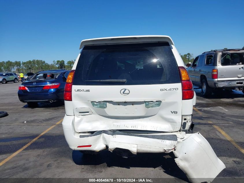 2004 Lexus Gx 470 VIN: JTJBT20X840057607 Lot: 40545678