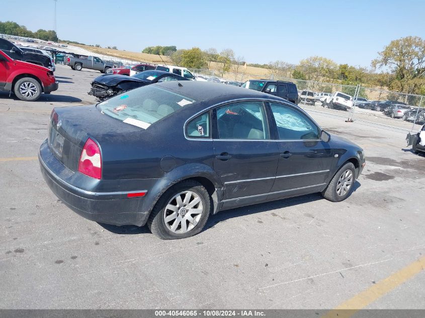 2001 Volkswagen Passat Gls VIN: WVWPD63BX1P292123 Lot: 40546065