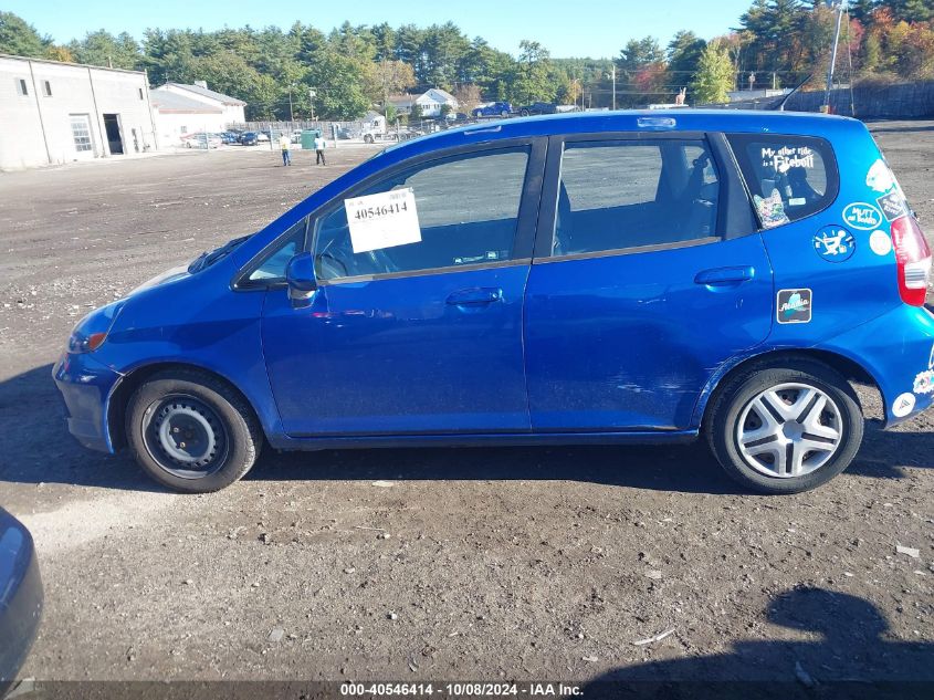 2007 Honda Fit VIN: JHMGD384X7S044807 Lot: 40546414