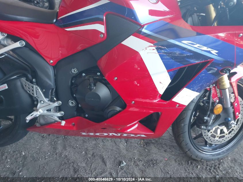 2022 Honda Cbr600 Rr VIN: JH2PC40J3NK800252 Lot: 40546629