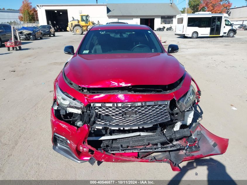 2019 Infiniti Q50 3.0T Red Sport 400 VIN: JN1FV7AR3KM830018 Lot: 40546877