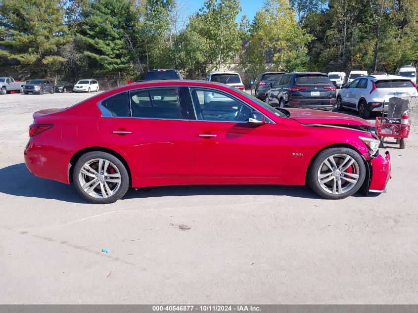 2019 Infiniti Q50 3.0T Red Sport 400 VIN: JN1FV7AR3KM830018 Lot: 40546877