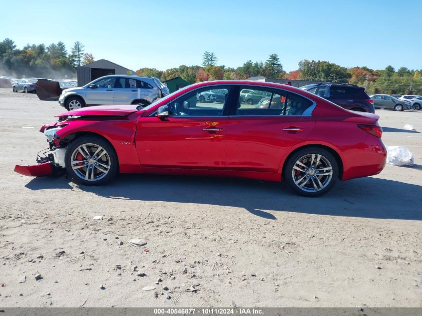 2019 Infiniti Q50 3.0T Red Sport 400 VIN: JN1FV7AR3KM830018 Lot: 40546877