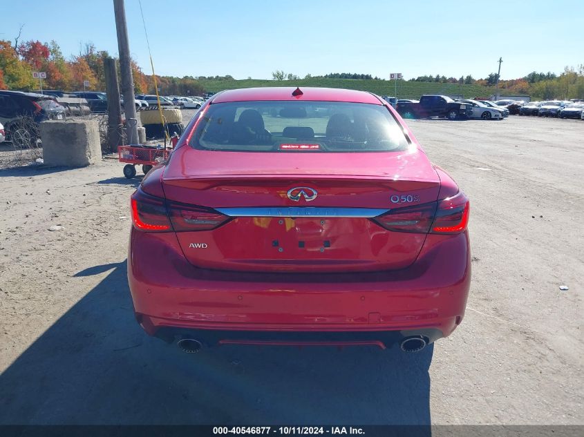 2019 Infiniti Q50 3.0T Red Sport 400 VIN: JN1FV7AR3KM830018 Lot: 40546877