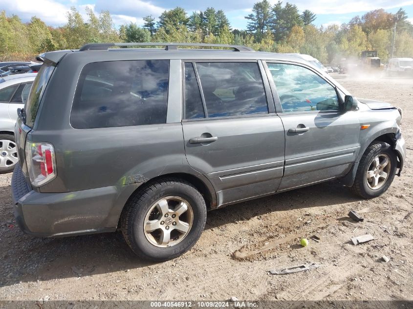 2007 Honda Pilot Ex-L VIN: 2HKYF18527H526795 Lot: 40546912