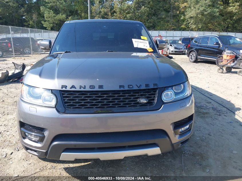 2015 Land Rover Range Rover Sport 3.0L V6 Supercharged Hse VIN: SALWR2VF6FA618914 Lot: 40546933