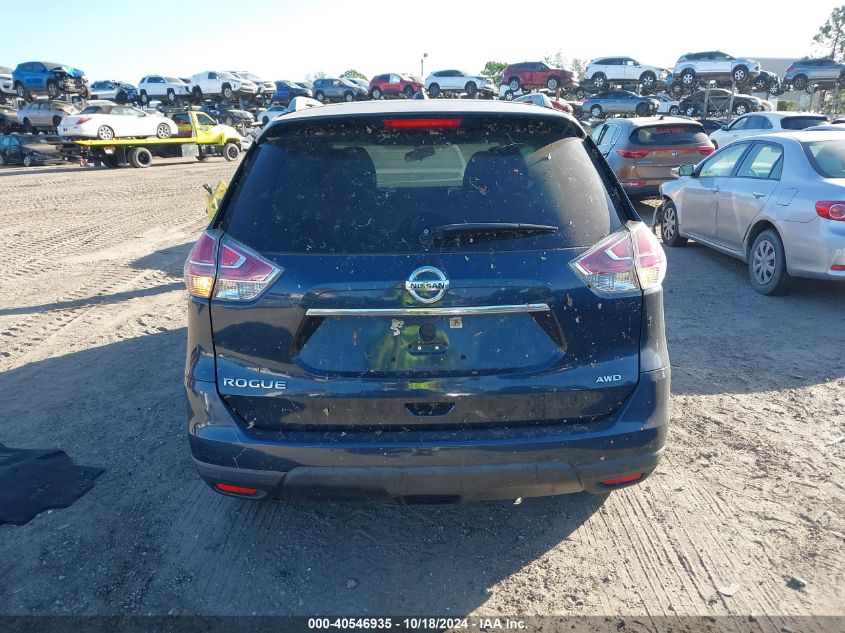 2016 Nissan Rogue S VIN: 5N1AT2MV4GC890553 Lot: 40546935