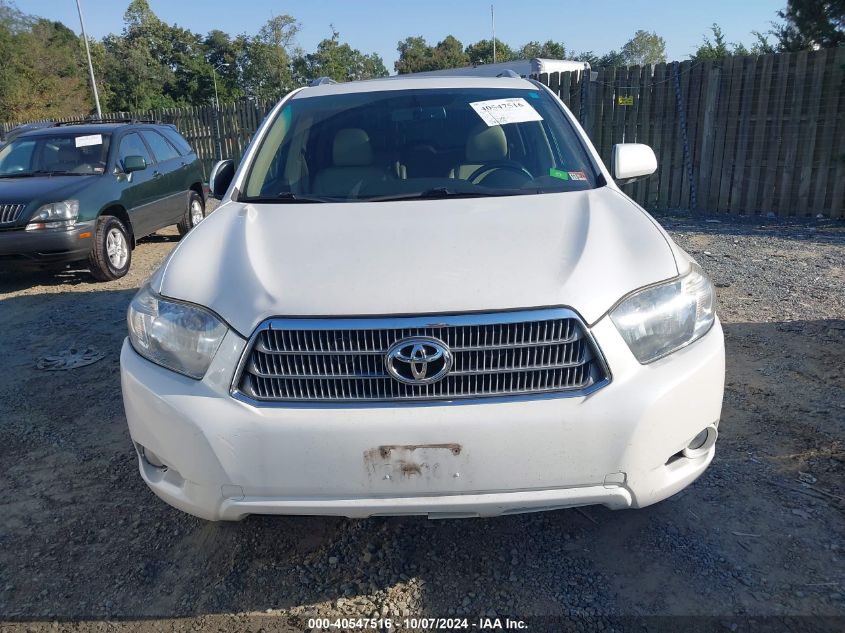 2009 Toyota Highlander Hybrid Limited VIN: JTEEW44AX92036256 Lot: 40547516