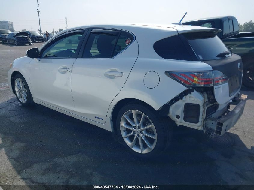 2012 Lexus Ct 200H Premium VIN: JTHKD5BH2C2093429 Lot: 40547734