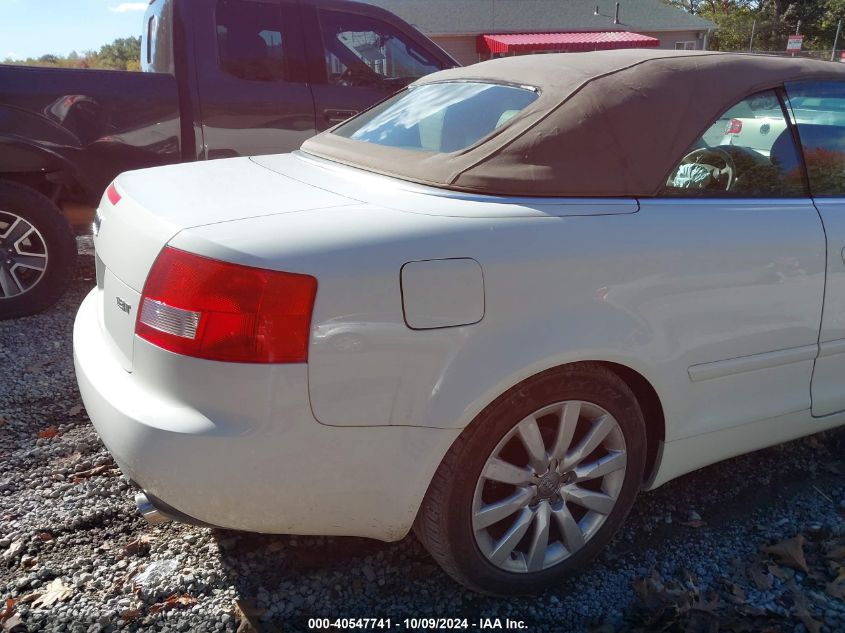 2006 Audi A4 1.8 Cabriolet VIN: WAUAC48H76K008619 Lot: 40547741