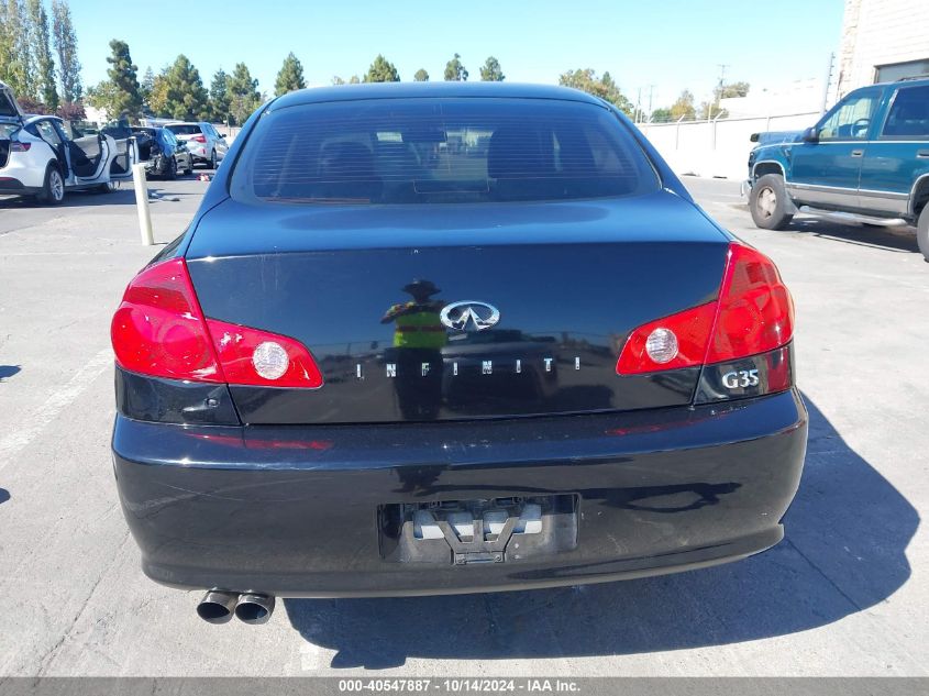 2006 Infiniti G35 VIN: JNKCV51E26M519055 Lot: 40547887