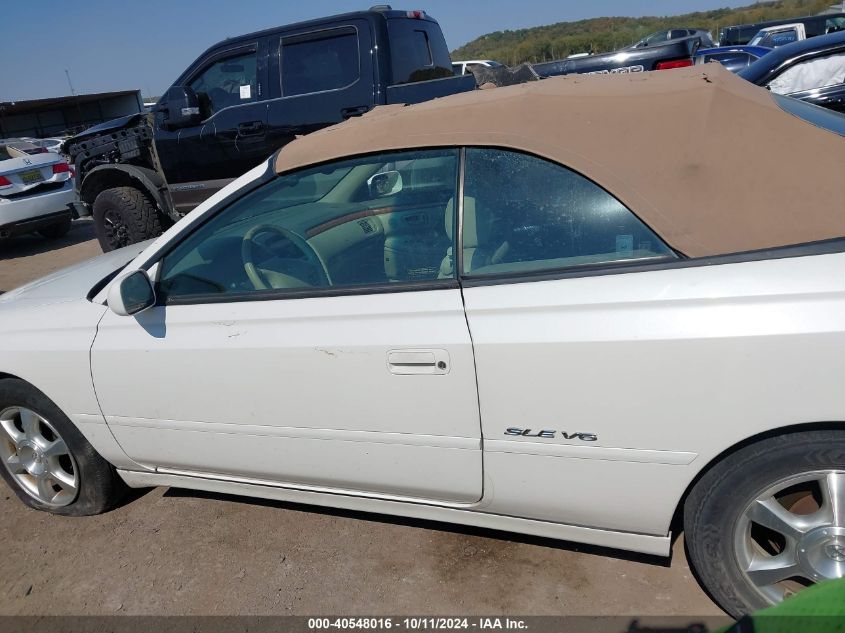 2002 Toyota Camry Solara Sle V6 VIN: 2T1FF28P92C601227 Lot: 40548016