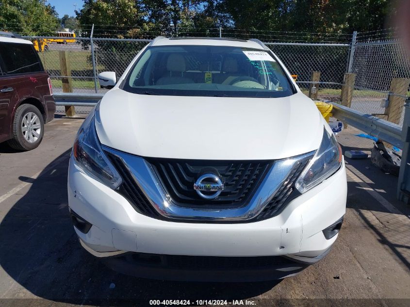 2018 Nissan Murano Sl VIN: 5N1AZ2MGXJN202938 Lot: 40548424