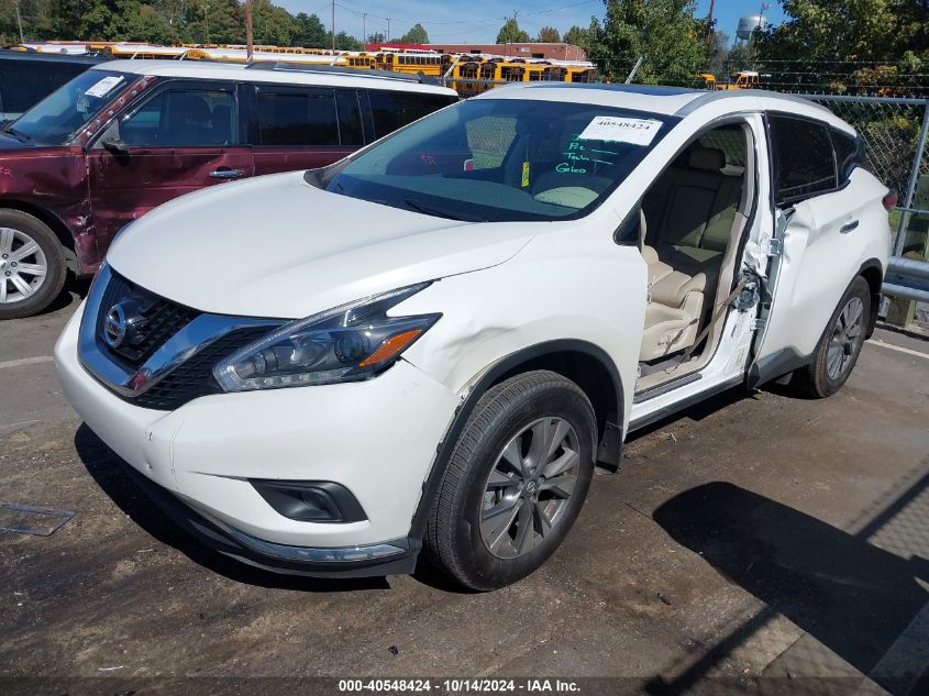 2018 Nissan Murano Sl VIN: 5N1AZ2MGXJN202938 Lot: 40548424