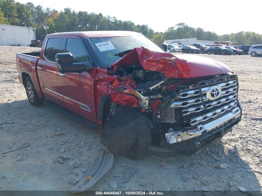 2022 Toyota Tundra Hybrid 1794 Edition VIN: 5TFMC5AB0NX001167 Lot: 40548487