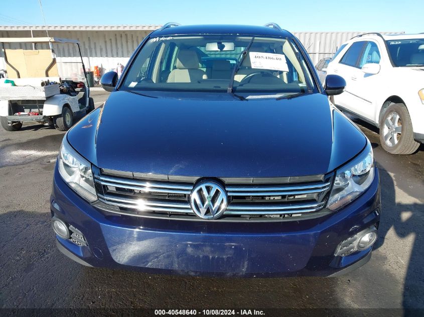 2013 Volkswagen Tiguan Se VIN: WVGAV3AX8DW572757 Lot: 40548640