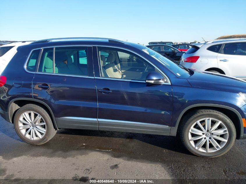 2013 Volkswagen Tiguan Se VIN: WVGAV3AX8DW572757 Lot: 40548640