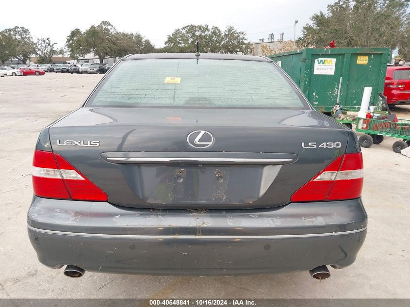 2006 Lexus Ls 430 VIN: JTHBN36F365030269 Lot: 40548841