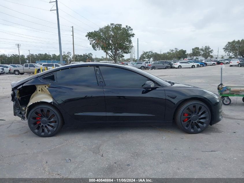 2022 Tesla Model 3 Performance Dual Motor All-Wheel Drive VIN: 5YJ3E1ECXNF168633 Lot: 40548884