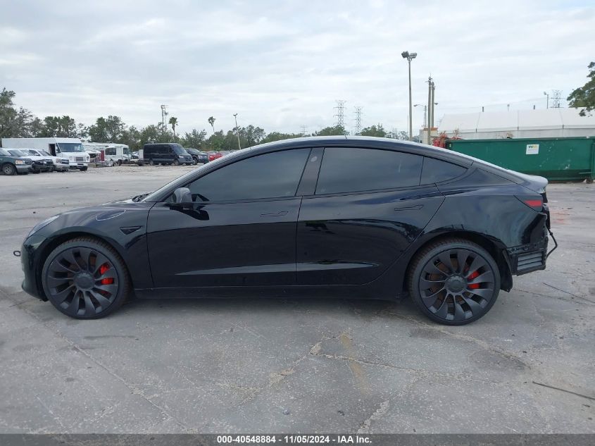 2022 Tesla Model 3 Performance Dual Motor All-Wheel Drive VIN: 5YJ3E1ECXNF168633 Lot: 40548884