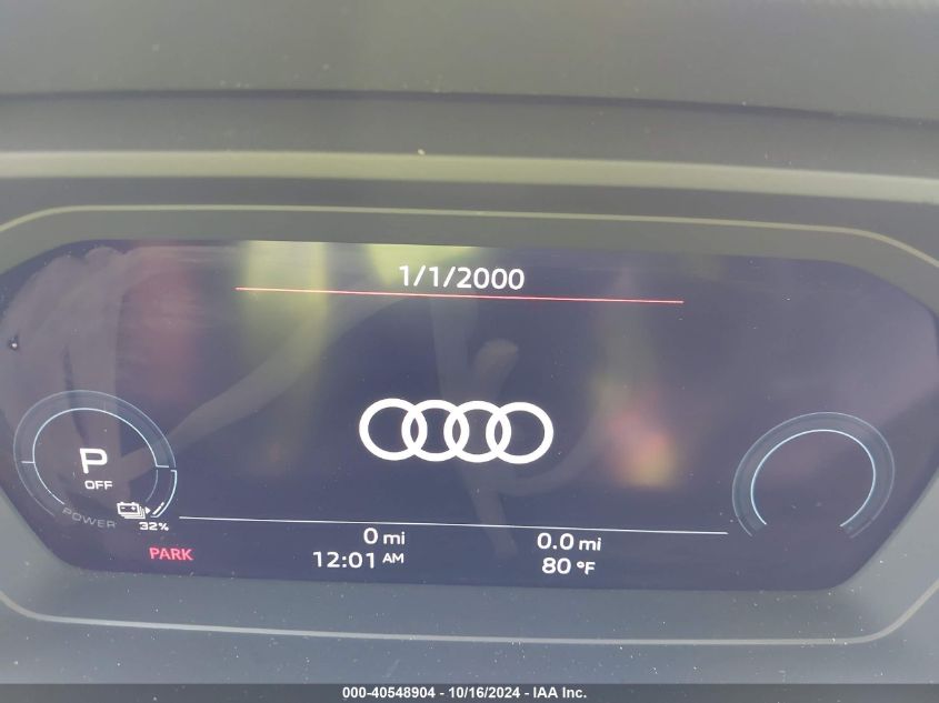 2023 Audi Q4 Sportback E-Tron Premium Plus 50 Quattro VIN: WA132BFZ0PP070991 Lot: 40548904