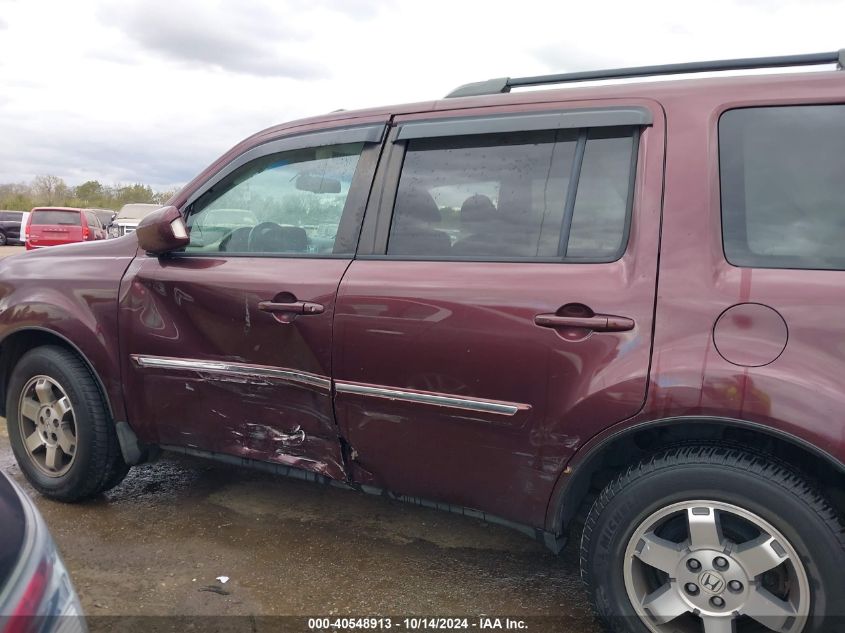 2011 Honda Pilot Touring VIN: 5FNYF3H91BB049489 Lot: 40548913