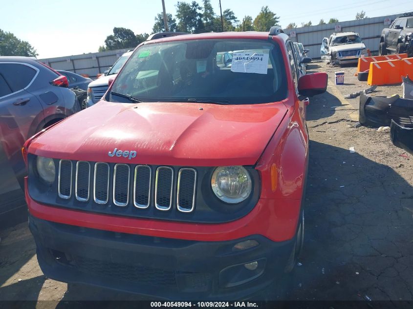 2018 Jeep Renegade Latitude Fwd VIN: ZACCJABBXJPJ38510 Lot: 40549094