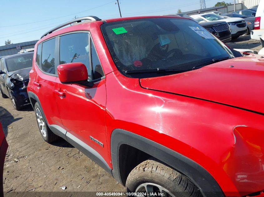 2018 Jeep Renegade Latitude Fwd VIN: ZACCJABBXJPJ38510 Lot: 40549094