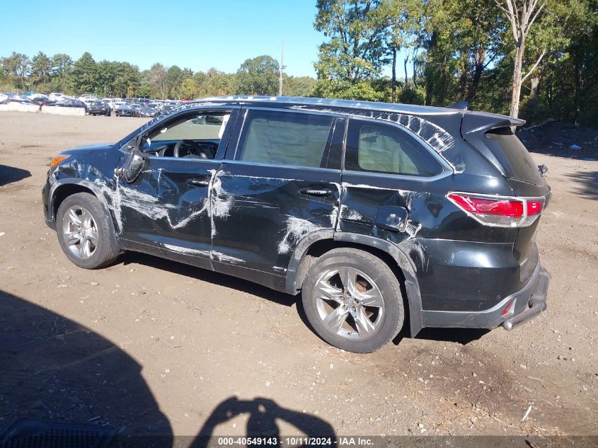 5TDDKRFH5ES049339 2014 Toyota Highlander Limited Platinum V6