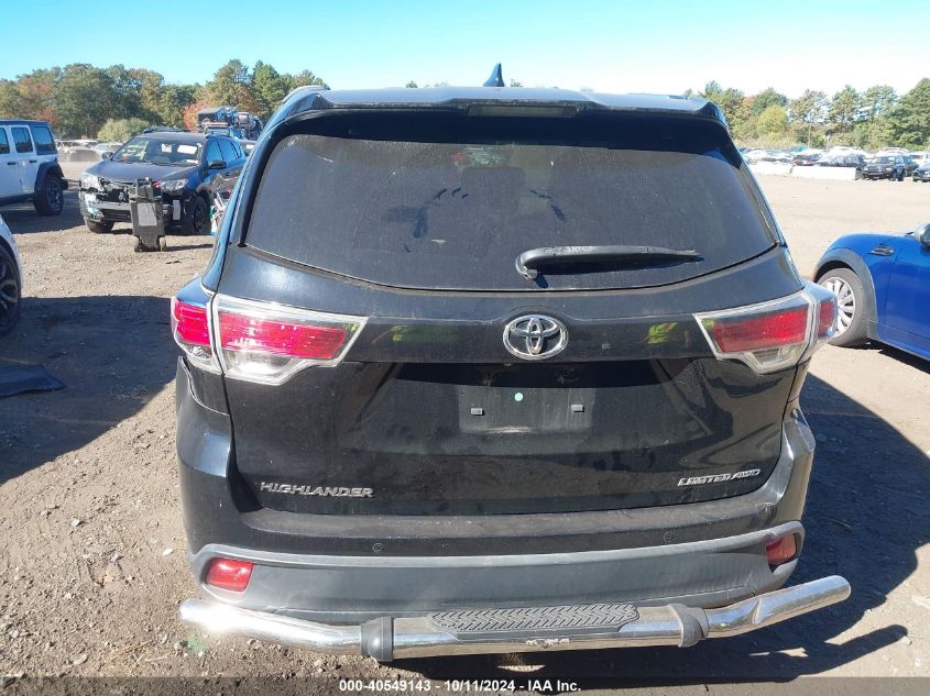 5TDDKRFH5ES049339 2014 Toyota Highlander Limited Platinum V6