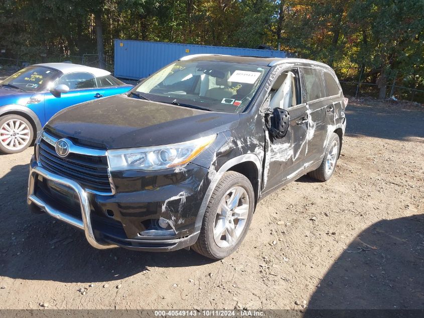 5TDDKRFH5ES049339 2014 Toyota Highlander Limited Platinum V6