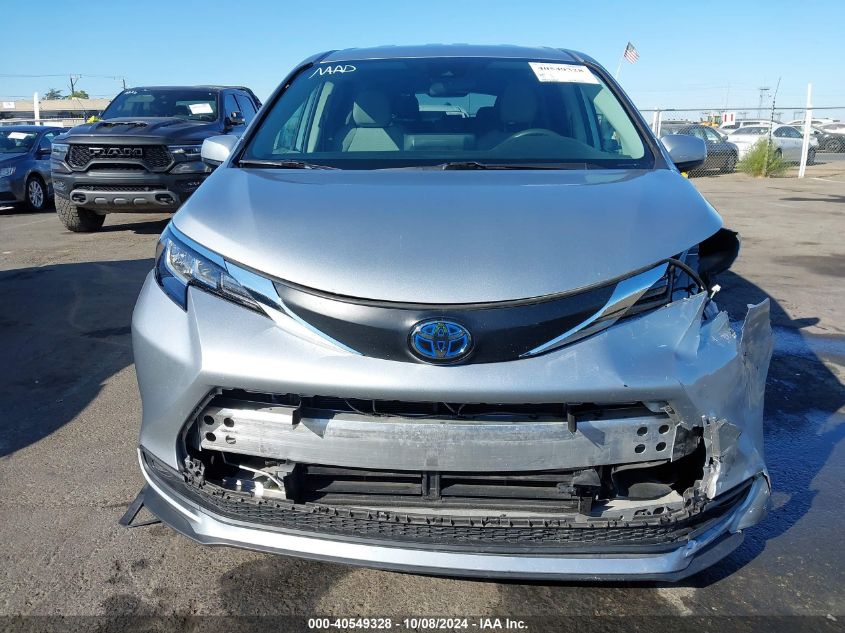 2021 Toyota Sienna Le VIN: 5TDKRKEC4MS074294 Lot: 40549328