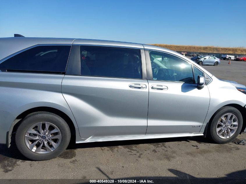 2021 Toyota Sienna Le VIN: 5TDKRKEC4MS074294 Lot: 40549328