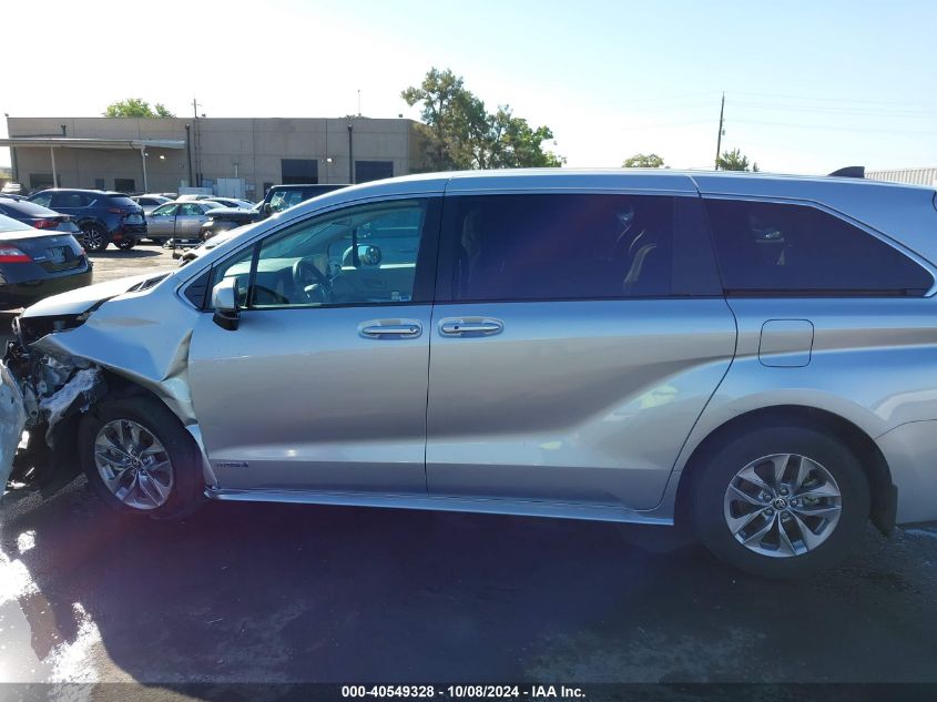 2021 Toyota Sienna Le VIN: 5TDKRKEC4MS074294 Lot: 40549328