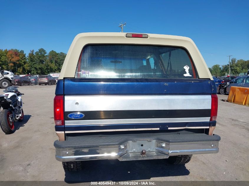 1995 Ford Bronco U100 VIN: 1FMEU15N6SLA72385 Lot: 40549437