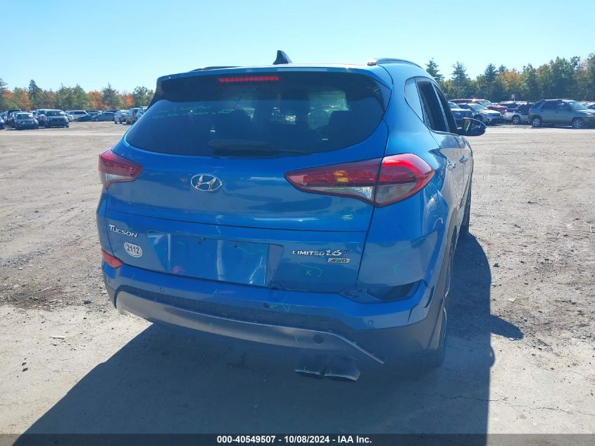 2016 Hyundai Tucson Limited VIN: KM8J3CA23GU159767 Lot: 40549507