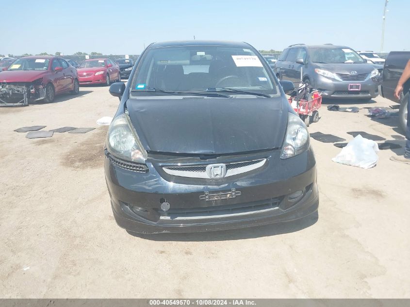 2007 Honda Fit S VIN: JHMGD386875015016 Lot: 40549570