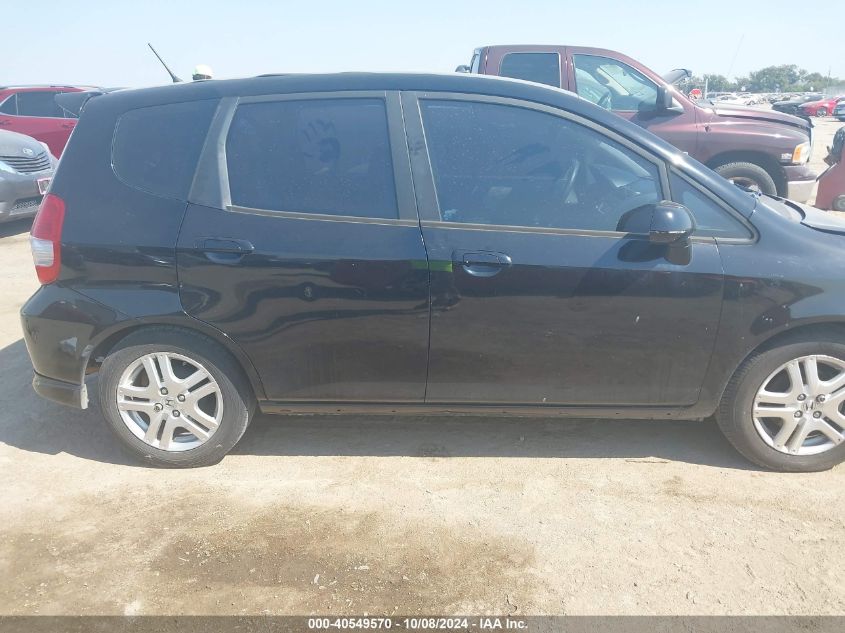 2007 Honda Fit S VIN: JHMGD386875015016 Lot: 40549570