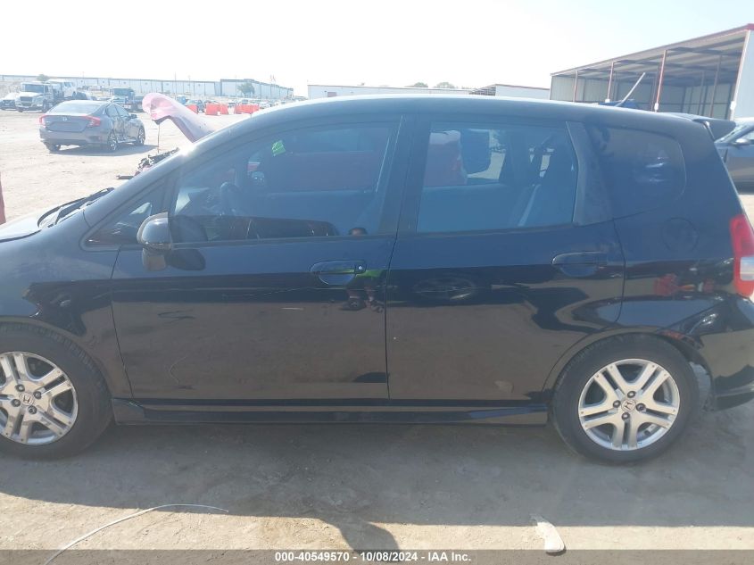 2007 Honda Fit S VIN: JHMGD386875015016 Lot: 40549570