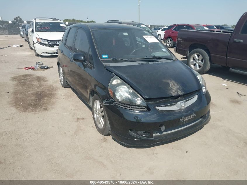 2007 Honda Fit S VIN: JHMGD386875015016 Lot: 40549570