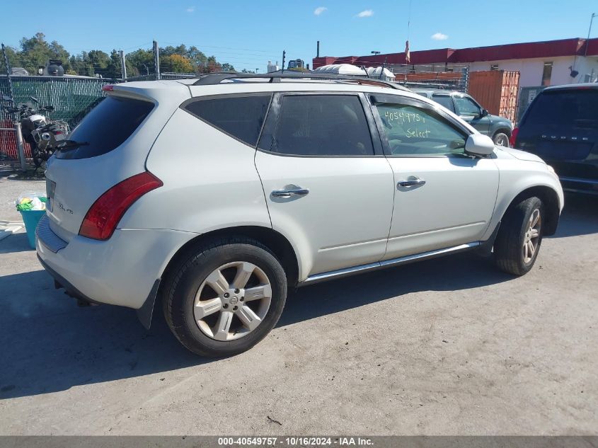 2006 Nissan Murano Sl VIN: JN8AZ08W26W515157 Lot: 40549757