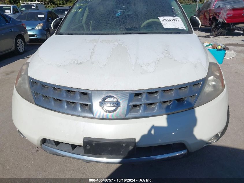 2006 Nissan Murano Sl VIN: JN8AZ08W26W515157 Lot: 40549757