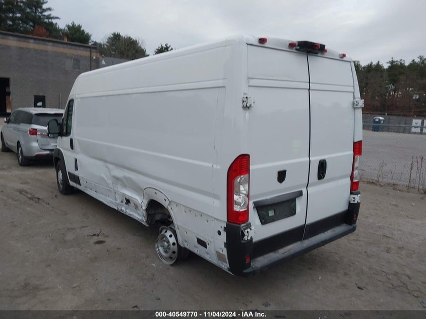 Vin: 3c6mrvjg8me566766, lot: 41038537, ram promaster 3500 cargo van high roof 159 wb ext 20213