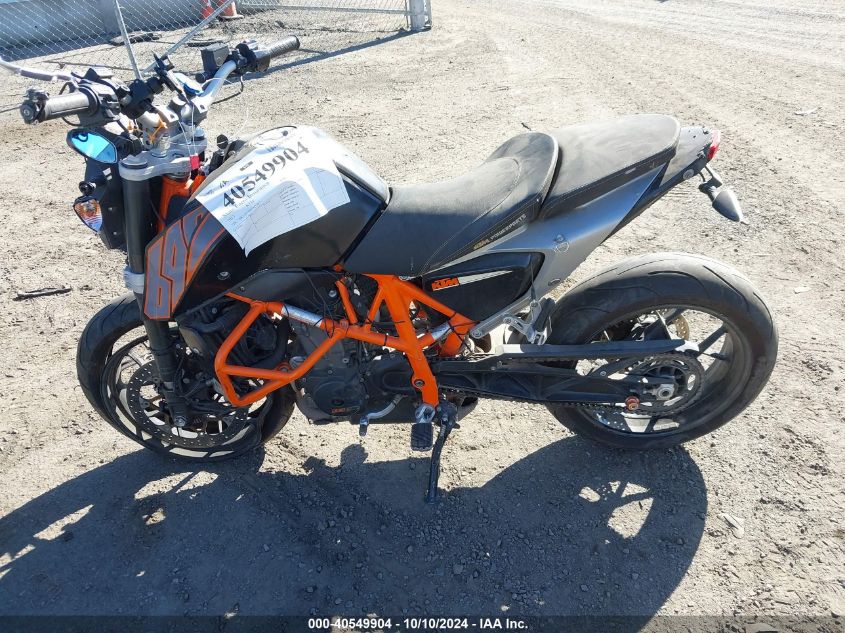 2013 Ktm 690 Duke VIN: VBKLDT400DM758611 Lot: 40549904