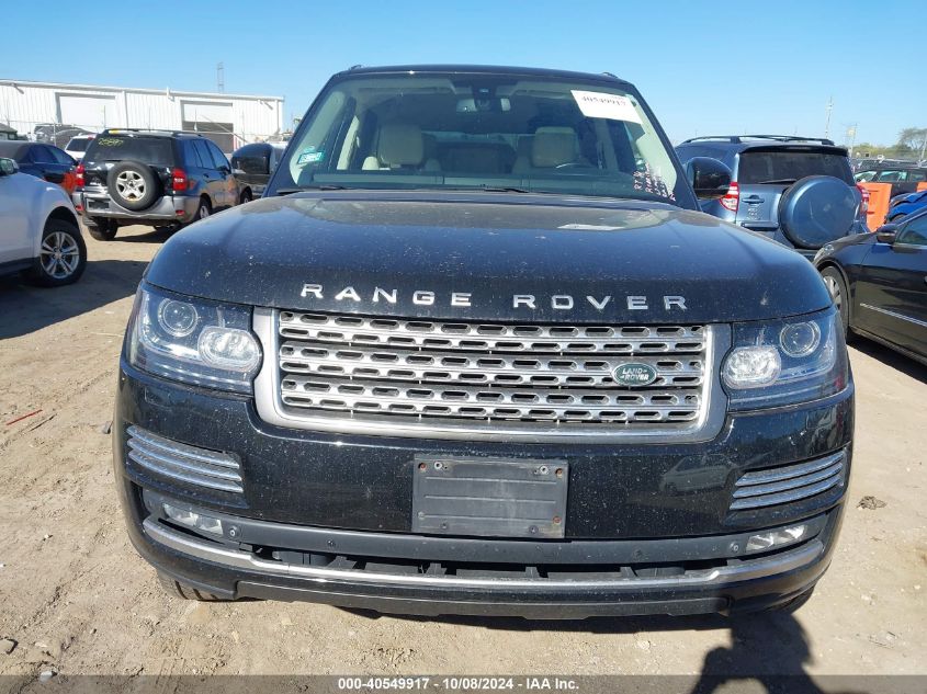 2015 Land Rover Range Rover Hse VIN: SALGS2VF1FA218297 Lot: 40549917