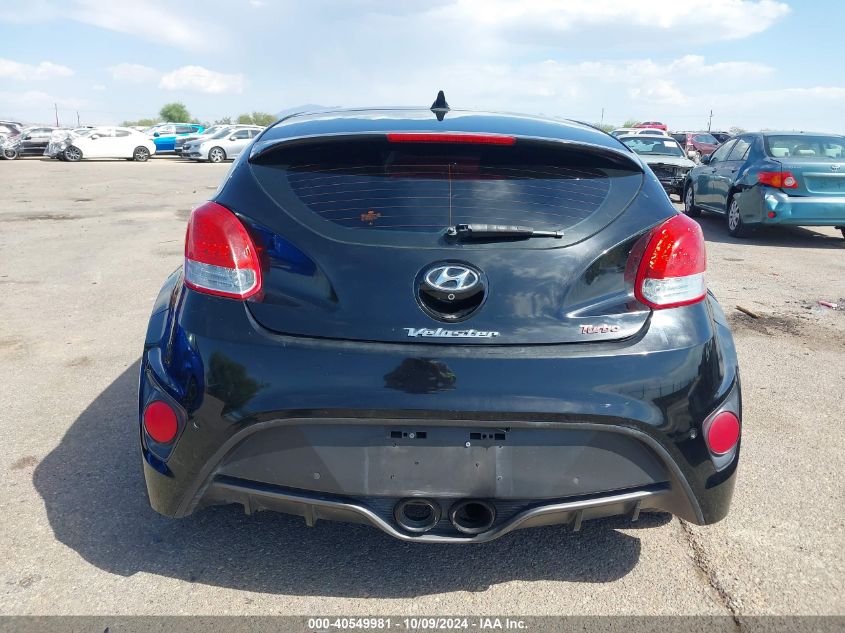 2013 Hyundai Veloster Turbo W/Blue VIN: KMHTC6AE5DU119982 Lot: 40549981