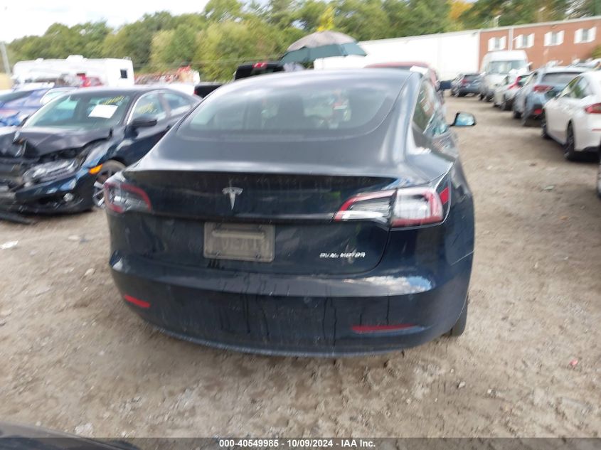 2022 Tesla Model 3 VIN: 5YJ3E1EBXNF304878 Lot: 40549985