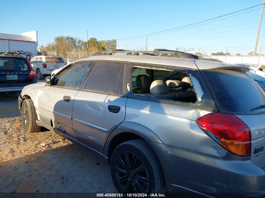 2007 Subaru Outback 2.5I Basic VIN: 4S4BP61C477318782 Lot: 40550183